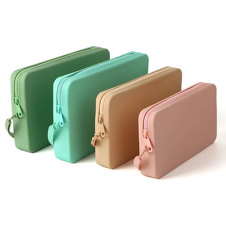 Bolsa de Maquillaje Personalizada Portátil de Silicona Impermeable Neceser de Viaje Bolsa de Maquillaje Multifuncional para Brochas Bolsa Cosmética para Mujeres