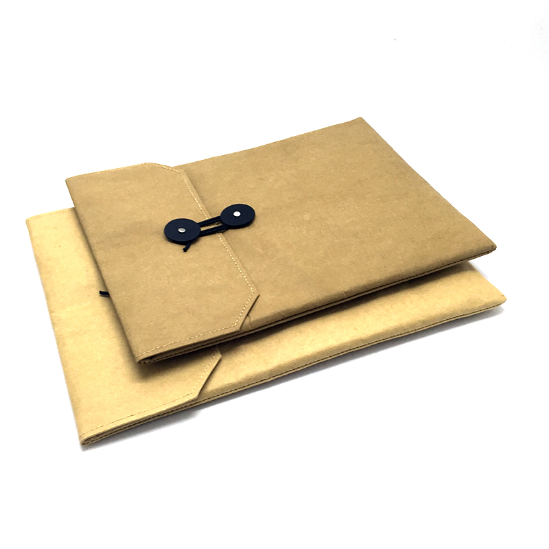 Bolsas de funda para laptop de papel kraft prelavado y lavable, personalizadas con logo y tamaño, de alta calidad y respetuosas con el medio ambiente