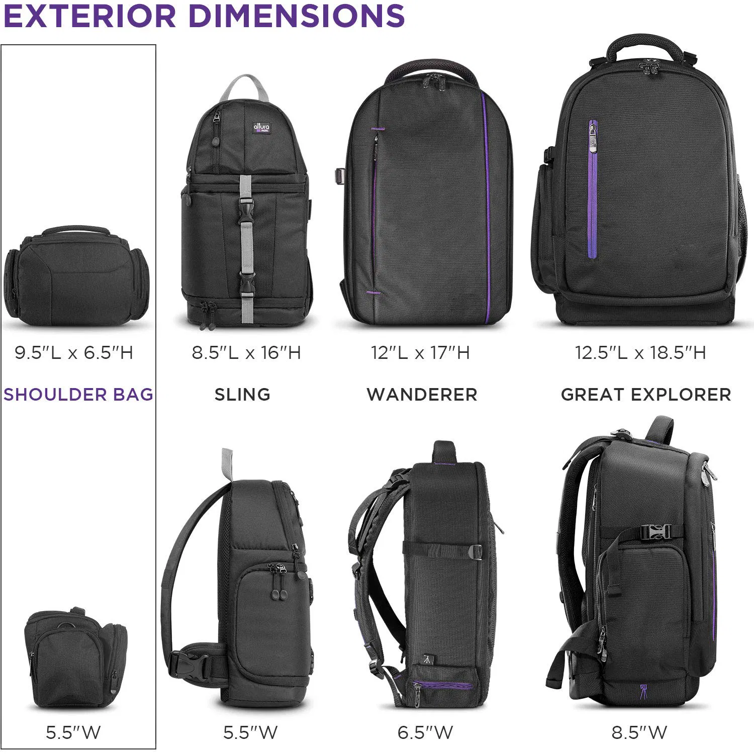 Bolsa de cámara personalizada, portátil, conveniente, impermeable, duradera, ligera y espaciosa
