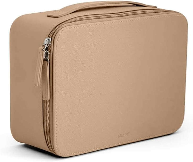 Bolsa de aseo de cuero duradero con asa conveniente para un transporte fácil