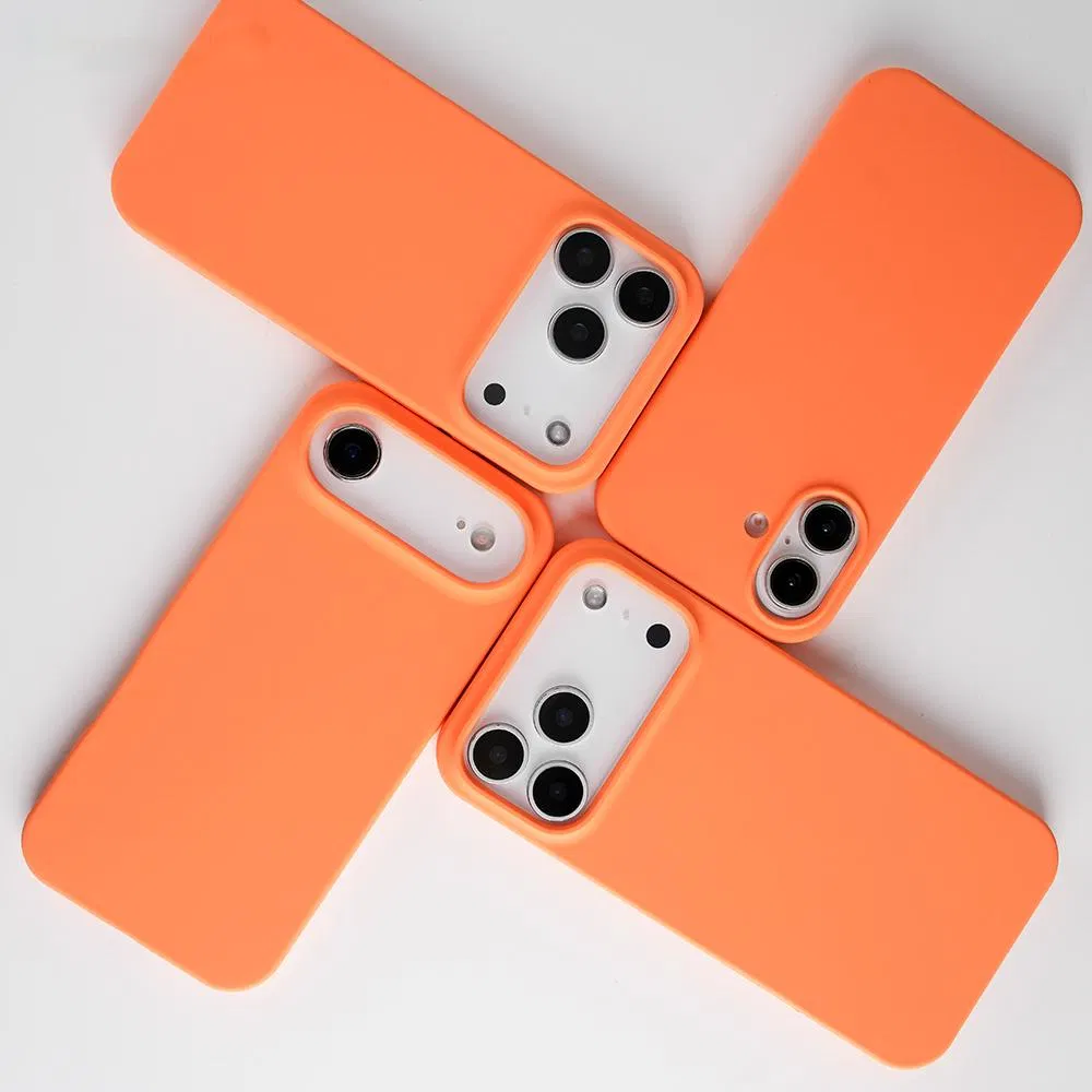 Funda de teléfono de silicona de alta calidad, fundas de silicona al por mayor, funda de silicona con logo incrustado para iPhone 17 16 15 14 13 12 11 funda para teléfono PRO Max