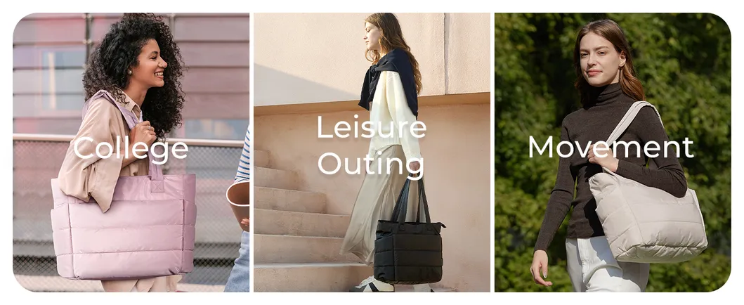 Bolso Tote Bagsmart para Mujeres, Bolso Tote Ligero con Compartimentos, Bolso de Hombro Acolchado para Viajes, Trabajo