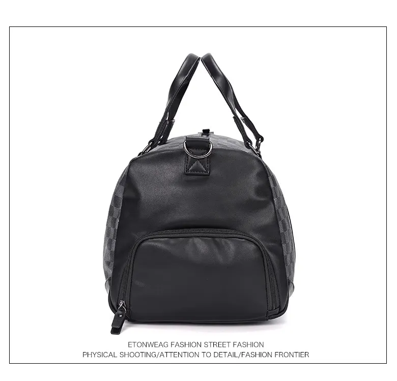 2025 Gran bolsa de viaje de cuero PU para hombres