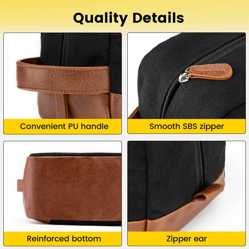 Bolsa de aseo de lona para hombres