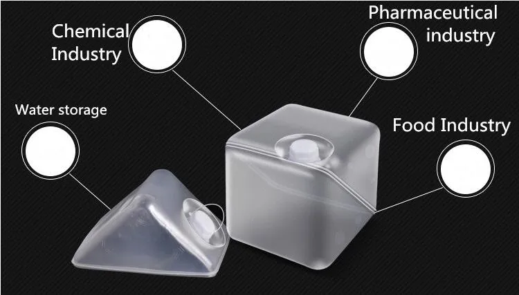 Folding 5L-20L Cubo de Plástico Suave en Forma de Cuadrado para Uso Exterior Bolsa de Agua con Cartón para Barriles y Cubos Cubitainer