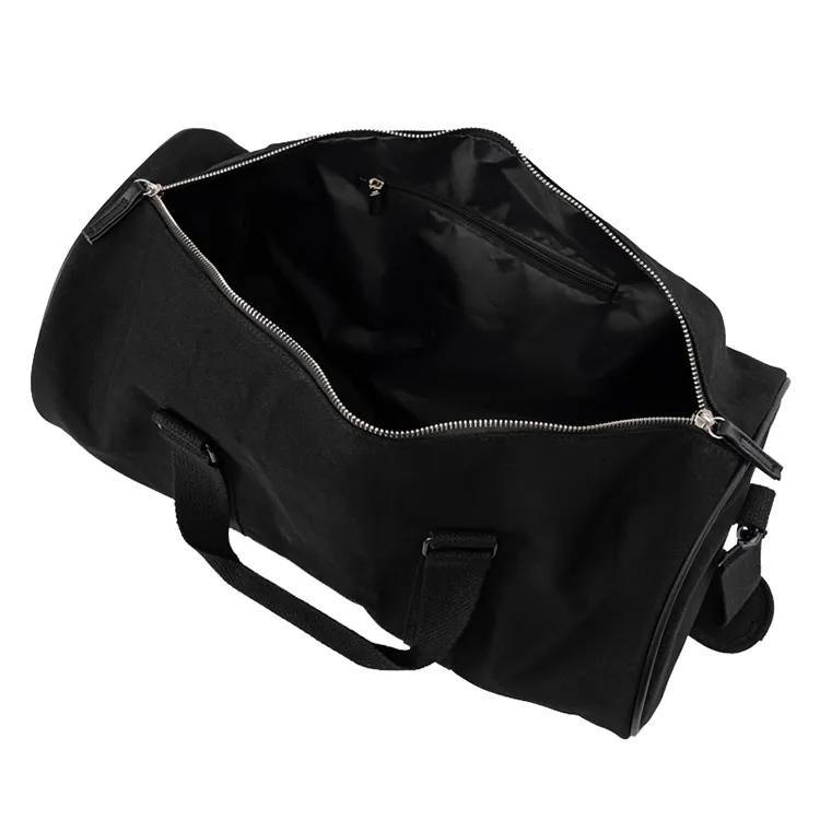 Bolsa de viaje de lona de gimnasio de cilindro de barril unisex de alta calidad y duradera, bolsa de fin de semana para mujeres