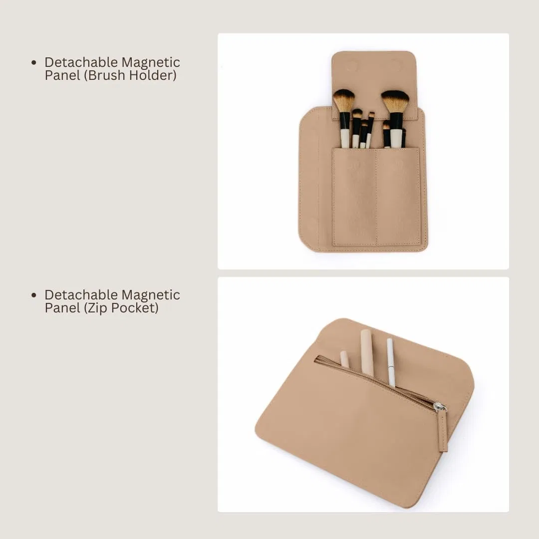 Bolsa de aseo de cuero duradero con asa conveniente para un transporte fácil