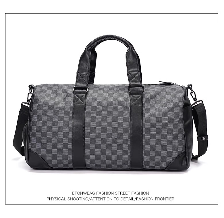 2025 Gran bolsa de viaje de cuero PU para hombres
