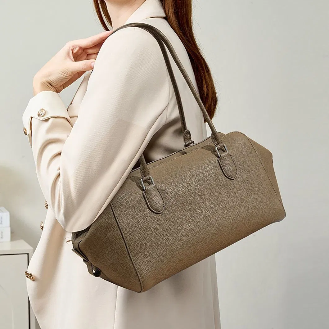 Bolso Baguette Avanzado de Moda de Cuero Genuino para Damas Bolso de Axila