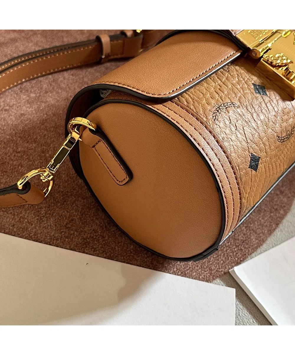 Bolso cruzado de cilindro impreso retro estilo diseñador 1: 1 Copia bolso de hombro de estilo vintage