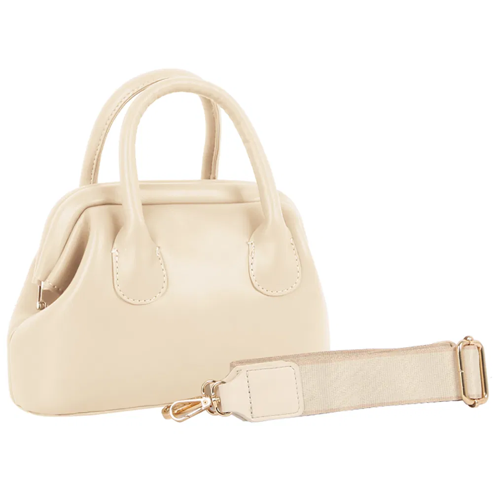 Bolso de mano de lujo para mujer, venta directa de fábrica, con cierre abierto, doble asa, marco de primavera, bolso de médico, bandolera