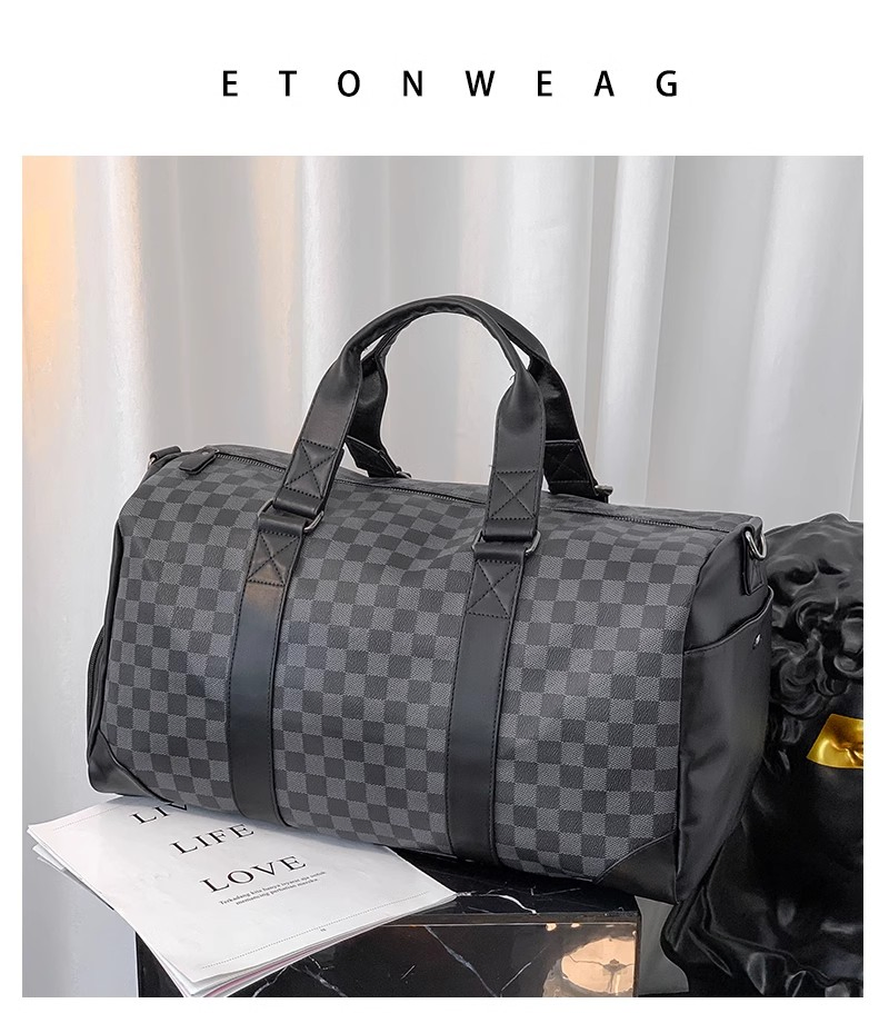 2025 Gran bolsa de viaje de cuero PU para hombres