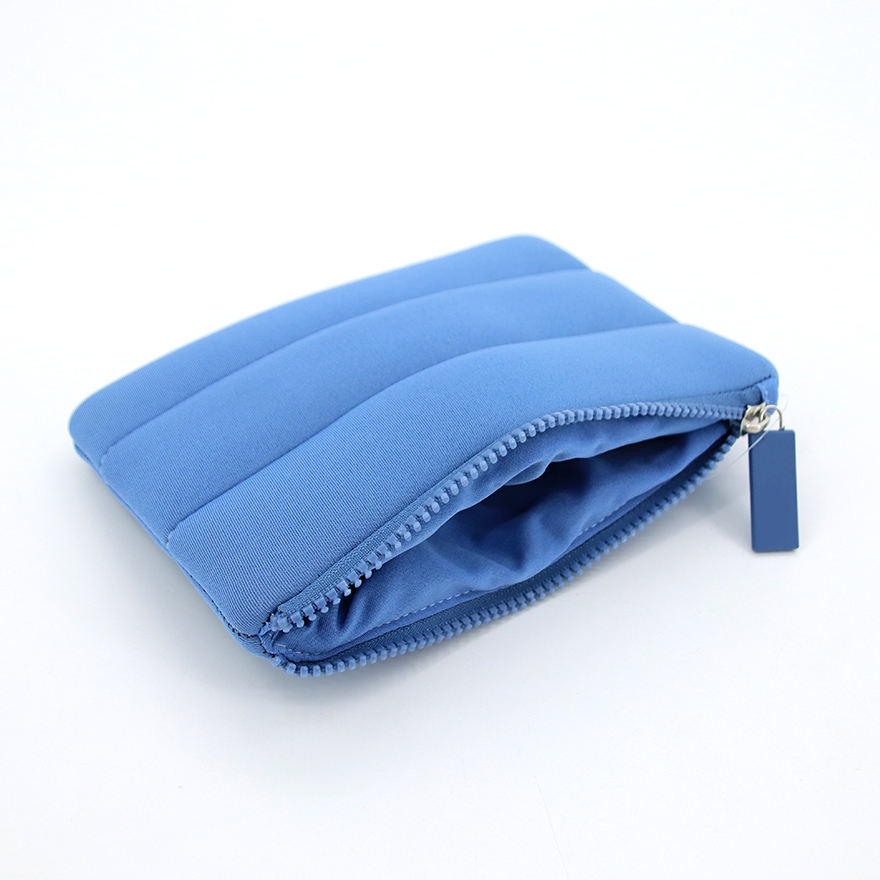 Bolsa organizadora de maquillaje acolchada personalizada BSCI con logo, bolsa de burbujas de neopreno, bolsa de belleza y cuidado de la piel