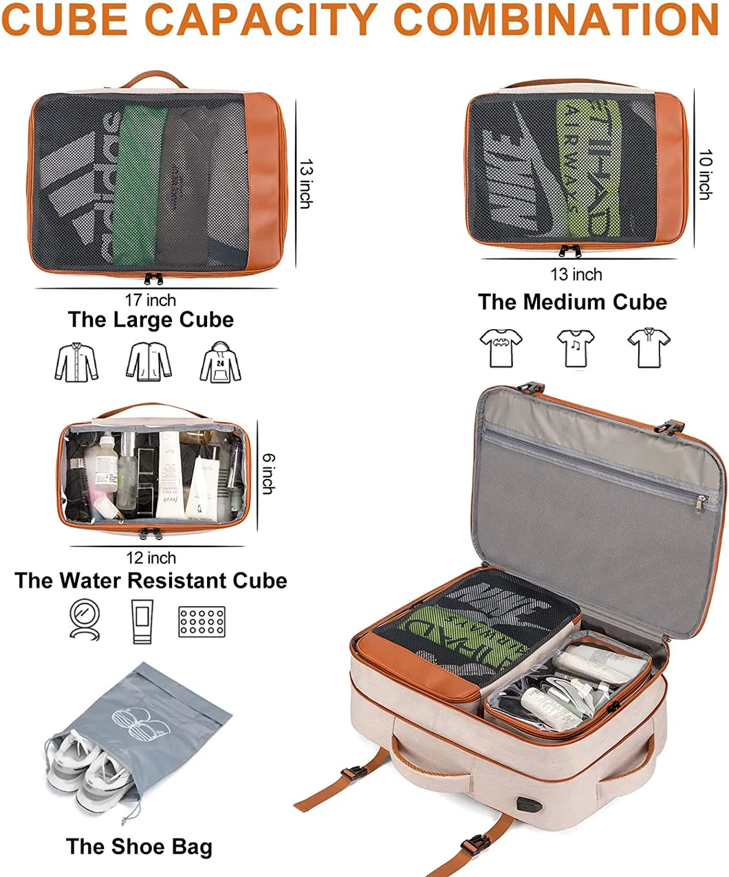 Mochila de cabina compartimentos