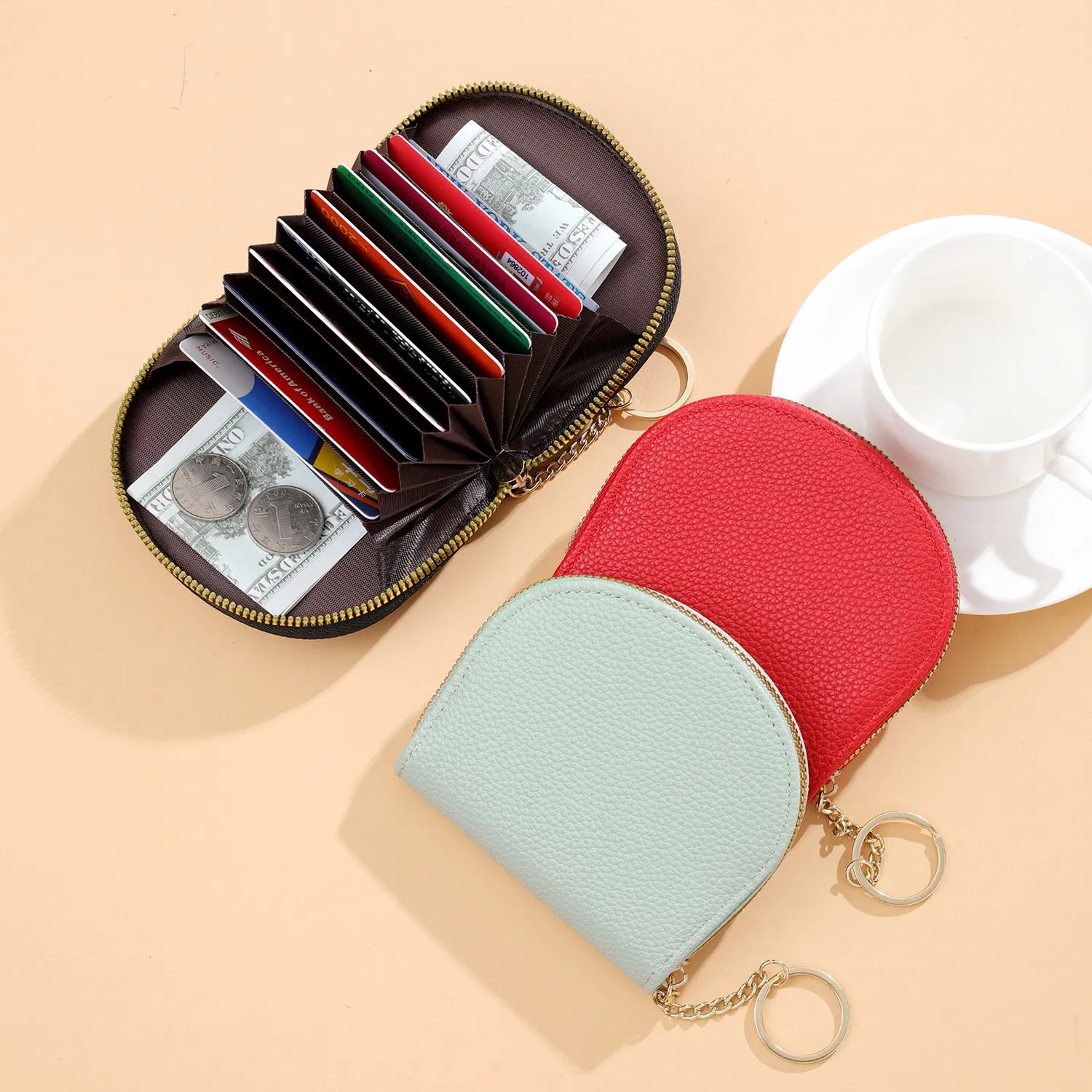 Portafolio de Acordeón de Color Sólido con Transferencia de Calor, Bolsa de Almacenamiento de Documentos de Gran Capacidad con Múltiples Ranuras