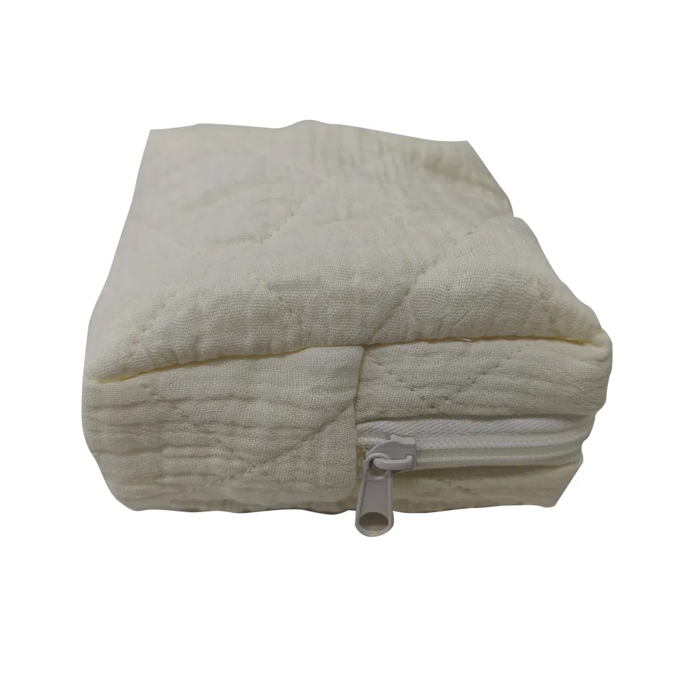 Artículos de tocador de viaje algodón Muslin gasa acolchada algodón componen Cosmética Bolsa con cremallera