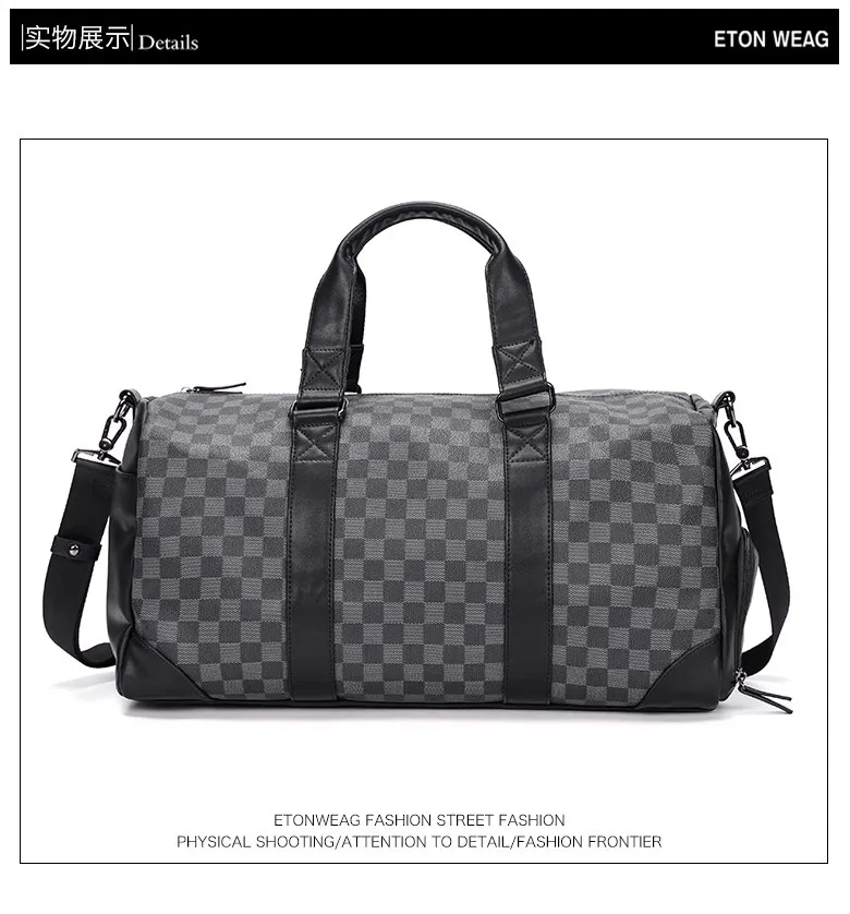2025 Gran bolsa de viaje de cuero PU para hombres