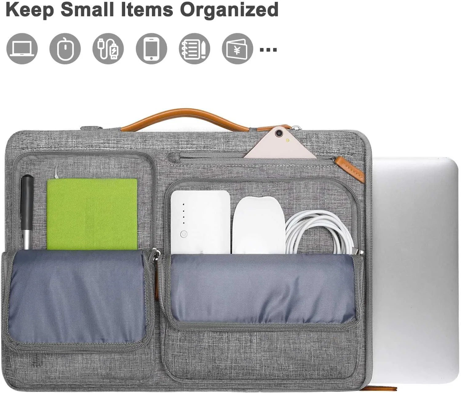 Maletín portátil de un solo hombro, unisex, compatible con cruce, bolsa para iPad con protección suave, bolsa para laptop