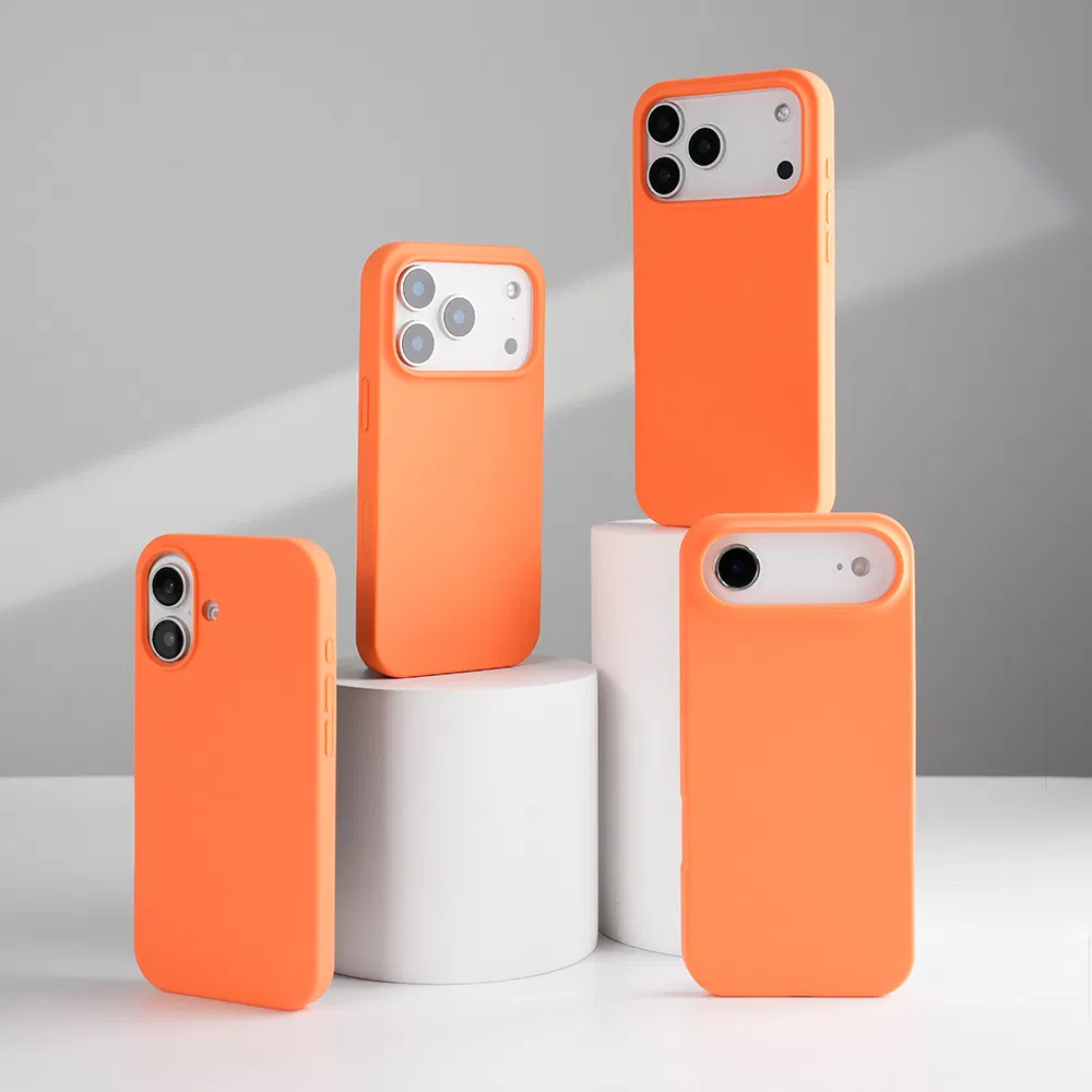 Funda de teléfono de silicona de alta calidad, fundas de silicona al por mayor, funda de silicona con logo incrustado para iPhone 17 16 15 14 13 12 11 funda para teléfono PRO Max