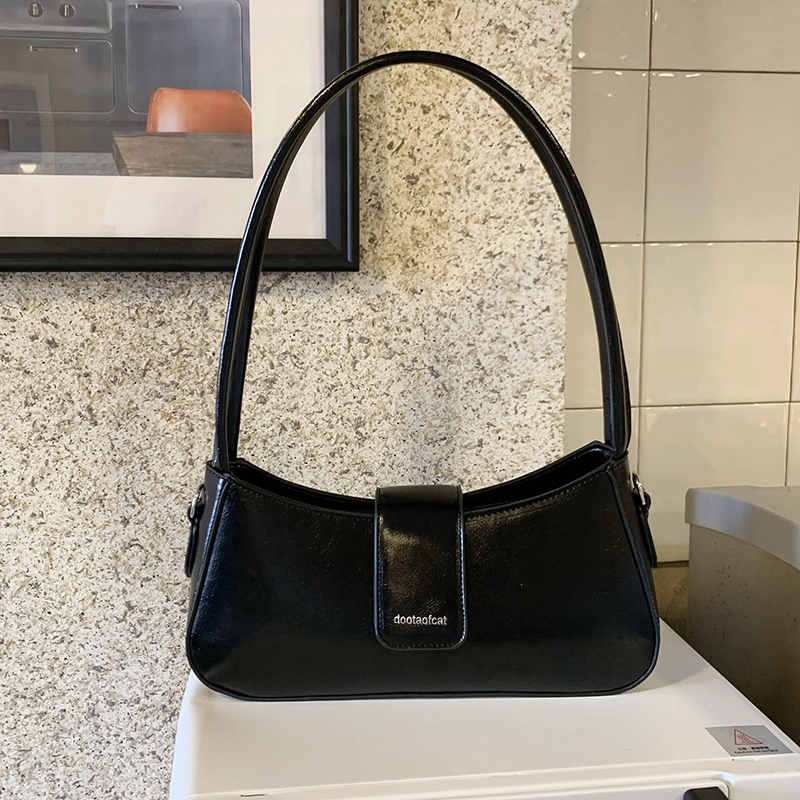 Bolsa de mano clásica tipo baguette portátil y casual para chicas y mujeres