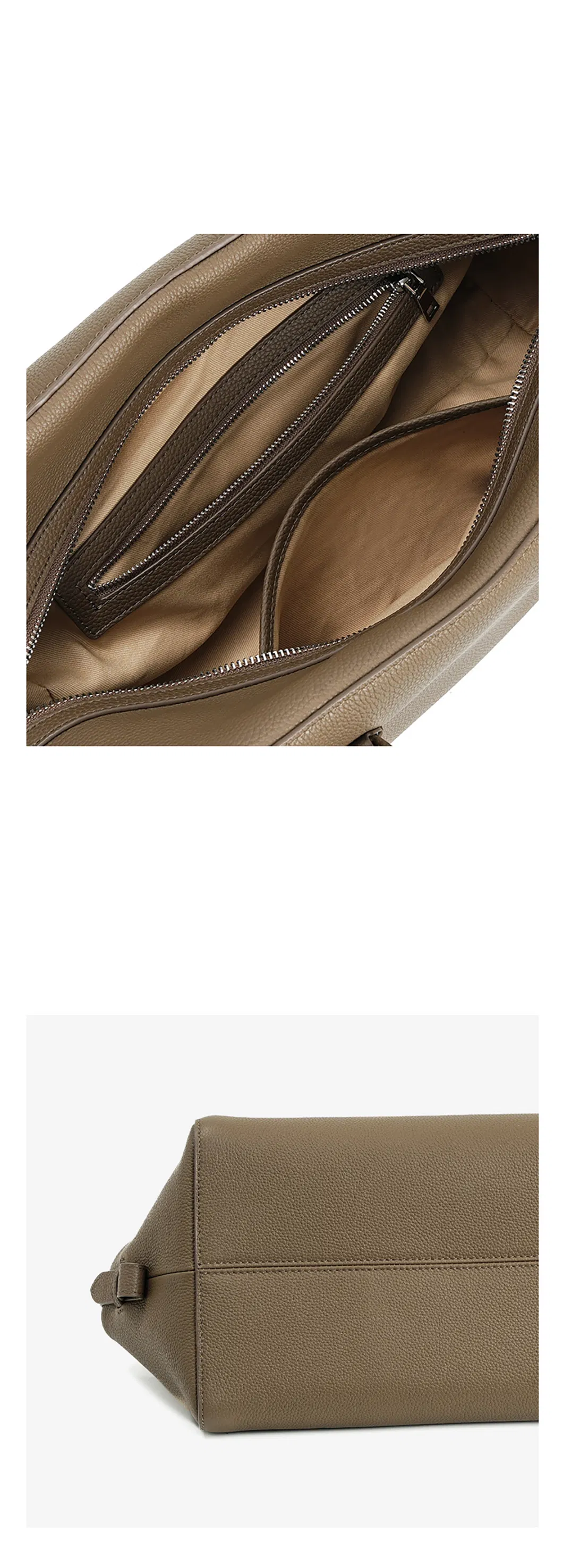 Bolso Baguette Avanzado de Moda de Cuero Genuino para Damas Bolso de Axila