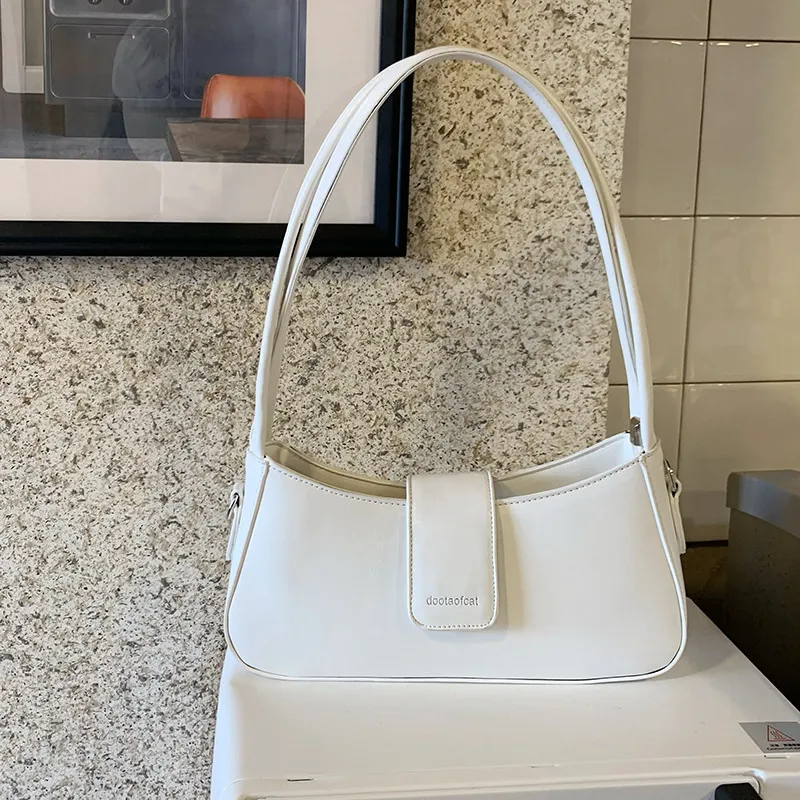 Bolsa de mano clásica tipo baguette portátil y casual para chicas y mujeres
