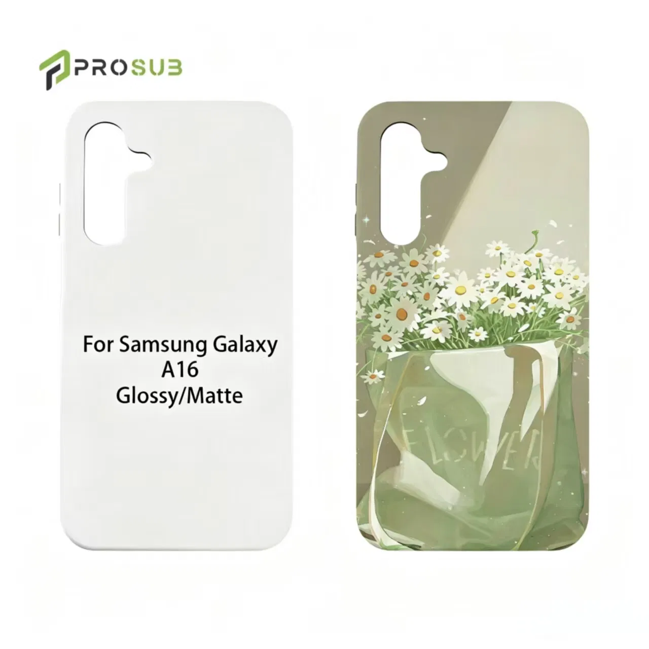 Prosub 3D 2-in-1 película de caso recubierta para sublimación en blanco cubierta personalizada para teléfono para Samsung Galaxy A16/A36/A56