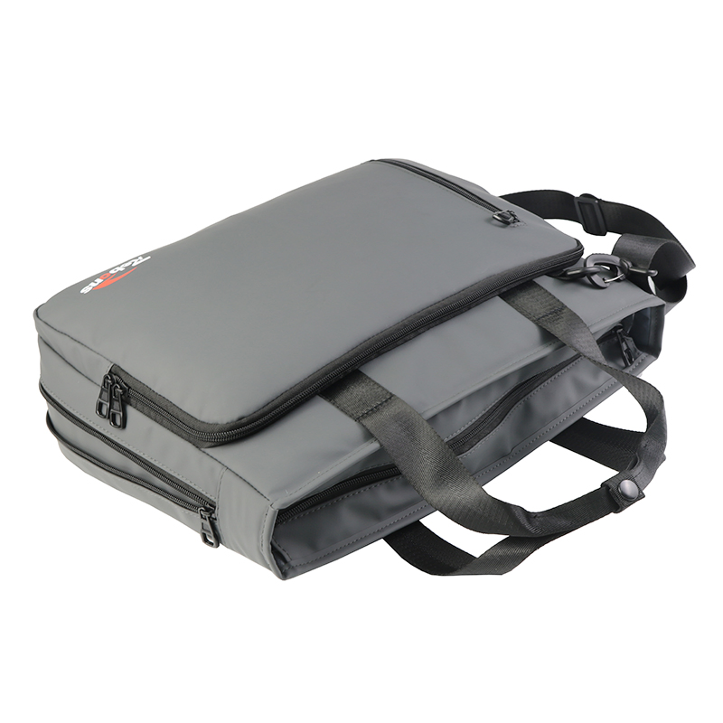 Conjunto de archivo de oficina personalizado para hombres, bolsa de computadora cruzada de cuero de lujo expandible para llevar portátil, bolsa de hombro 14 15 16 17