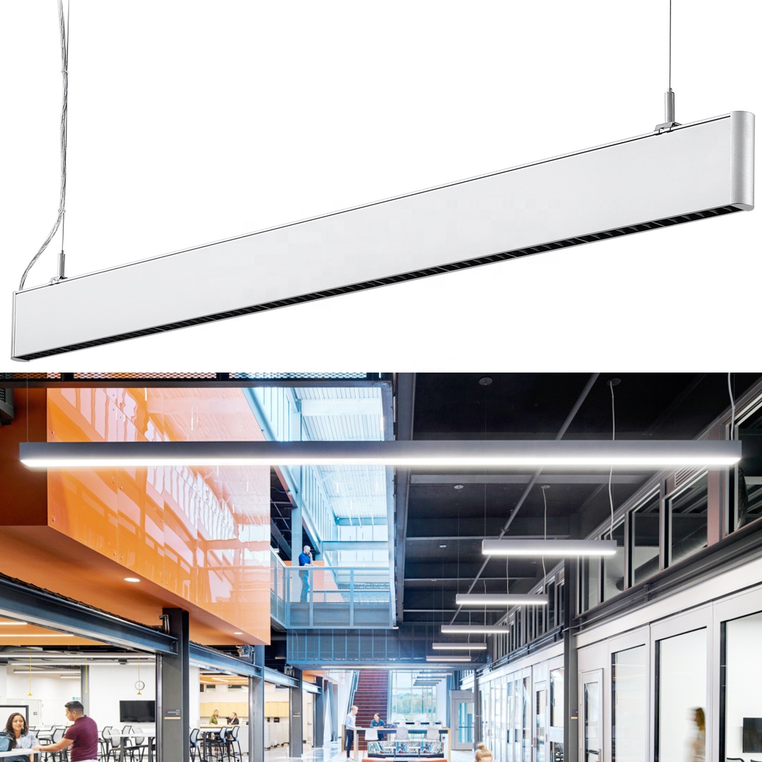 0.6m 1.2m 1.8m 2.4m 20W 40W 60W 80W Dimmable Profile LED Trunking Linear Light for Office Shops