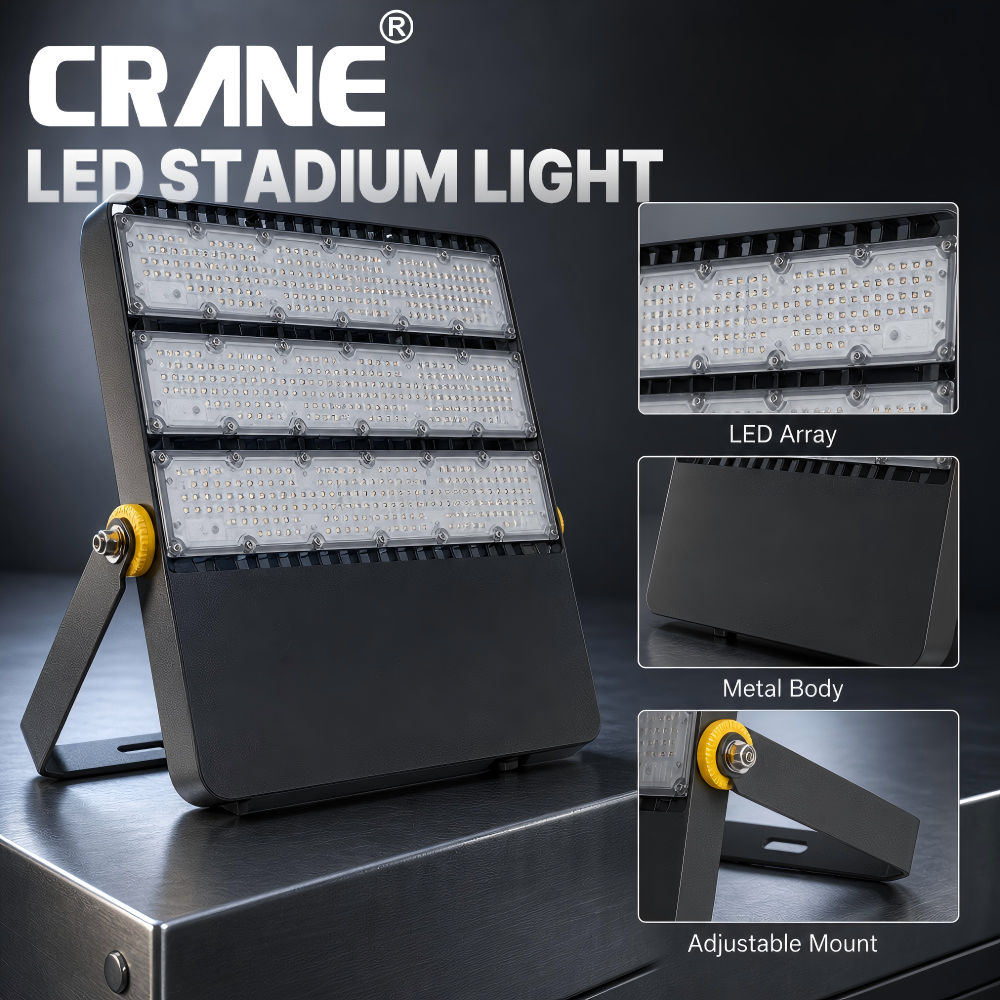 Outdoor IP65 High Mast Flood Light 240W-480W Bridgelux SMD Die-casting Aluminum 5-Year Warranty Sports Stadiums ROHS Certified