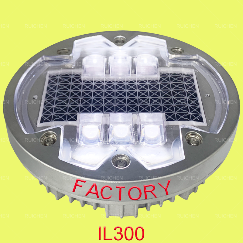 IL300 Solar Road Stud Waterproof IP68 Embedded LED Highway Safety Reflective Pavement Marker Lights Solar Road Marker