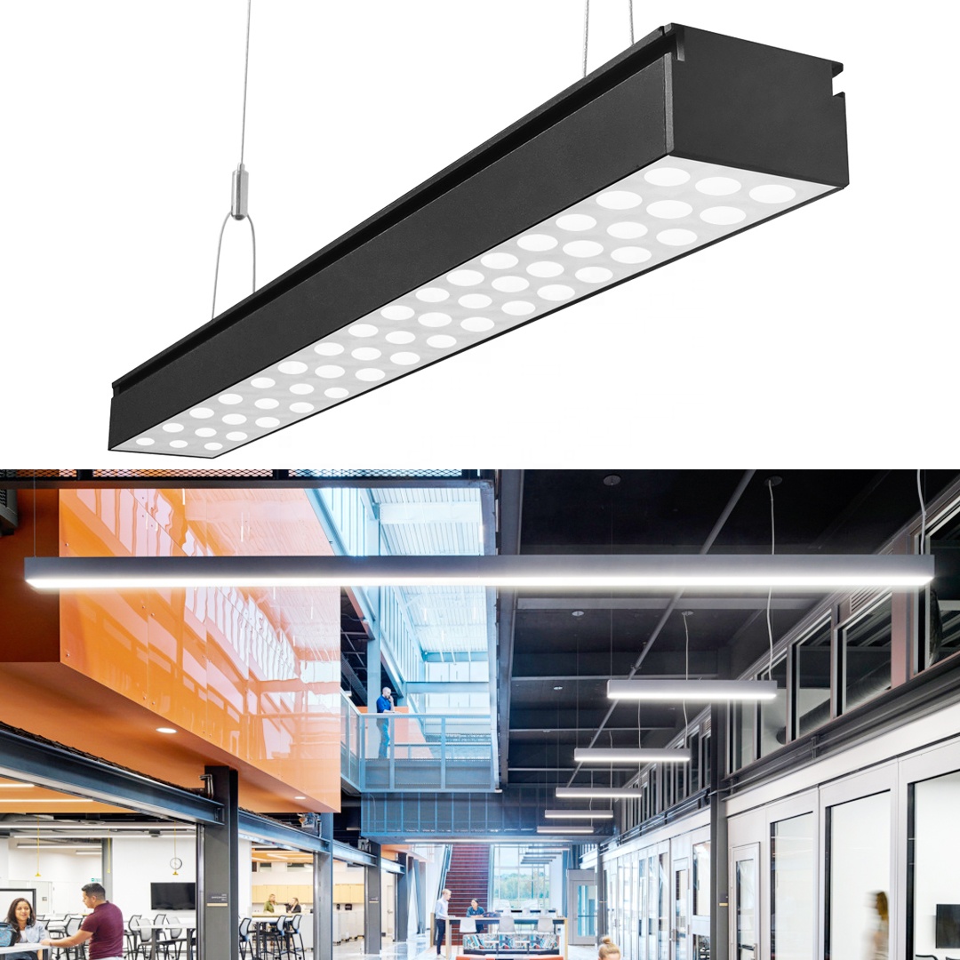 0.6m 1.2m 1.8m 2.4m 20W 40W 60W 80W Dimmable Profile LED Trunking Linear Light for Office Shops