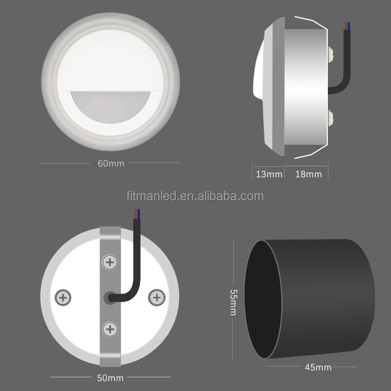 New Design Mini Small Outdoor Recessed Stair Lighting Foot Led Step Light Wall Recessed Stair Lighting