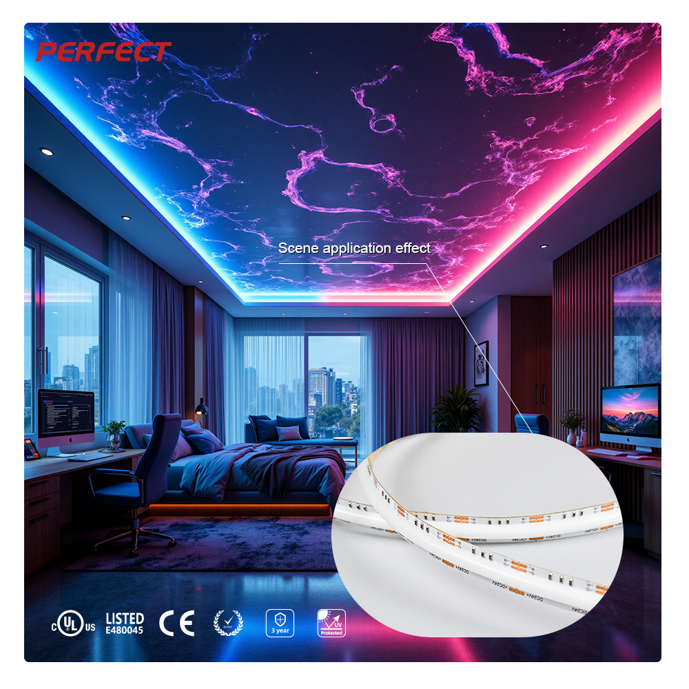 RGB Color Changing LED Strip Light Effect