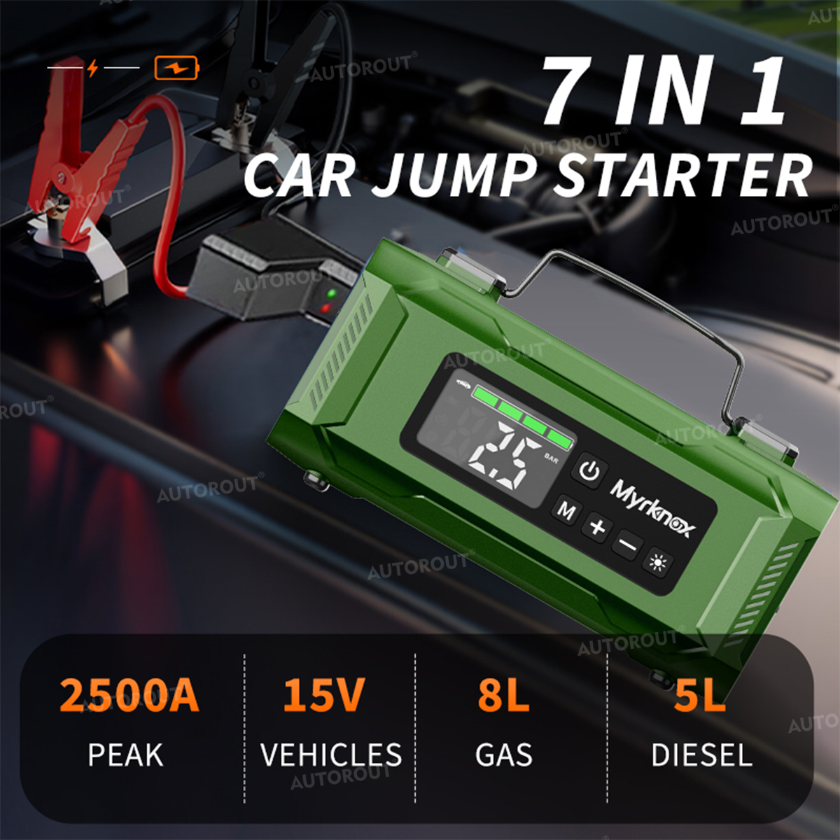 Portable Multifunction Power Station Air Compressor Jump Starter Vacuum Pump Blower Power Bank Emergency Work Light For Vehicles