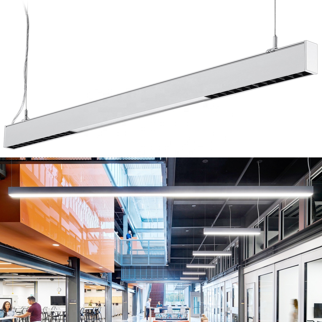 0.6m 1.2m 1.8m 2.4m 20W 40W 60W 80W Dimmable Profile LED Trunking Linear Light for Office Shops
