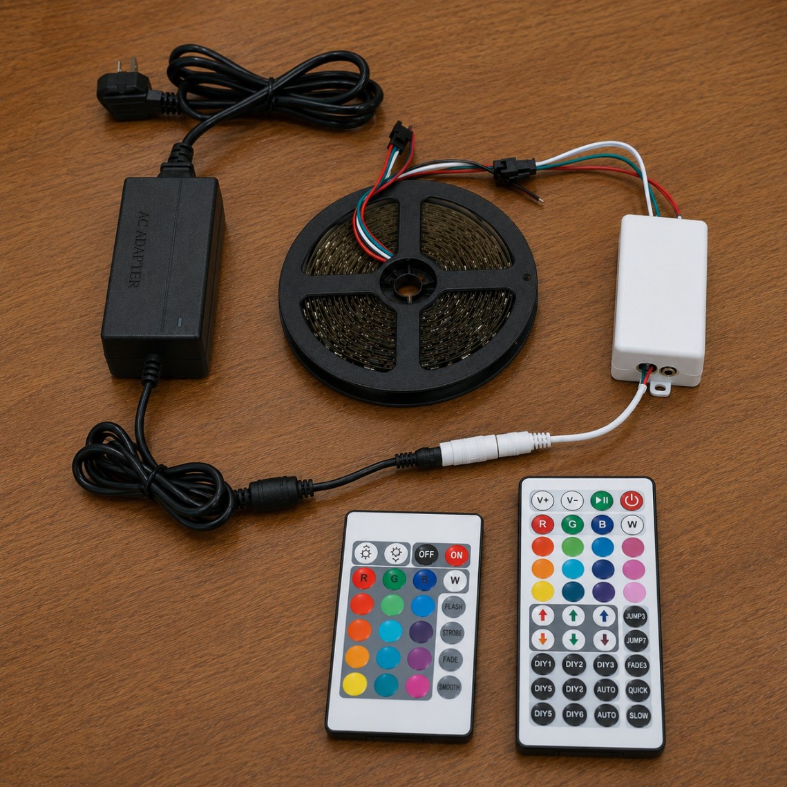 Addressable RGB Led Strip 5050 WS2812 60LED/M DC5V IP20 Copper with /USB Connectivity for Indoor Lighting