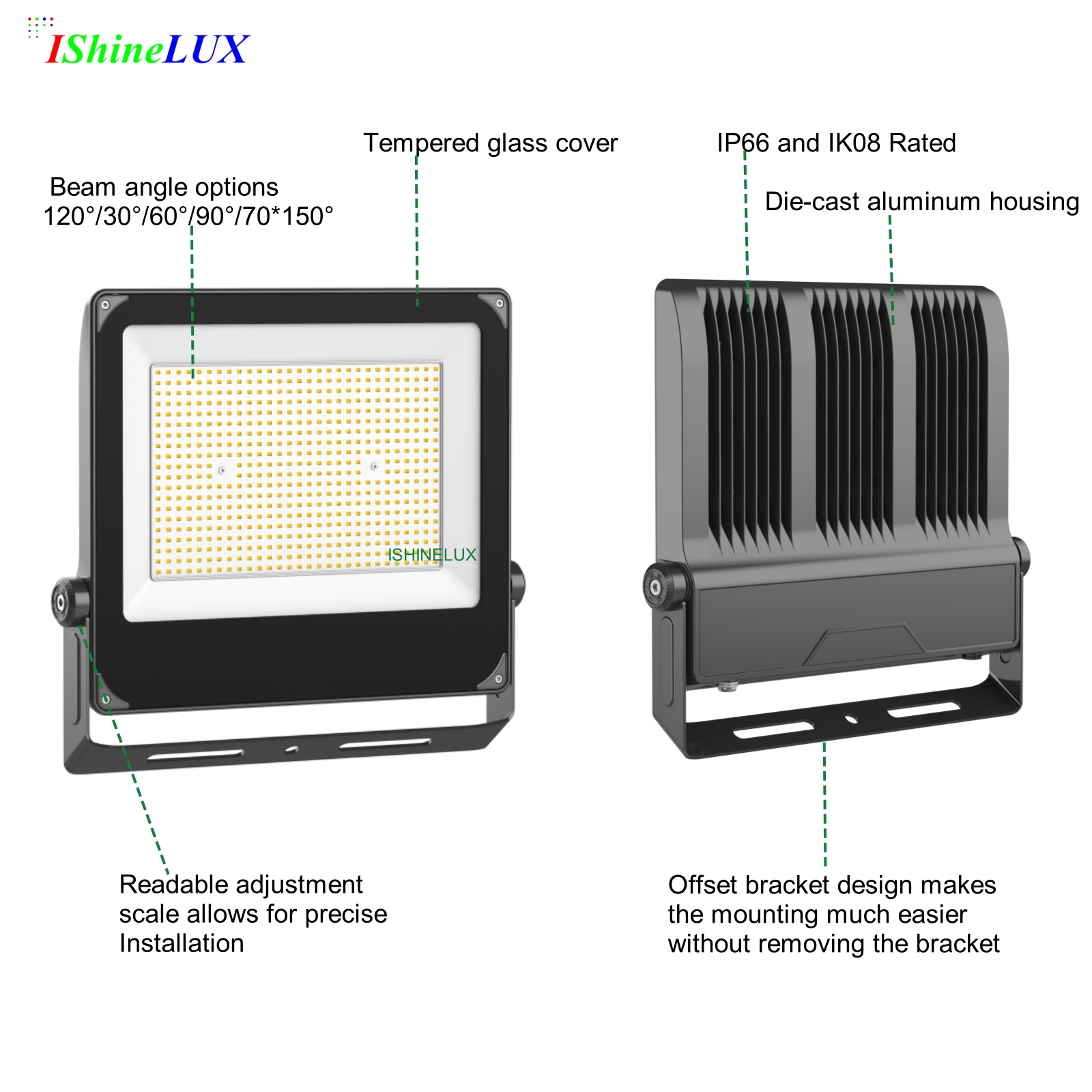 5 Years Warranty Outdoor LED Flood Light IP66 Waterproof - 30W 50W 100W 150W 200W 300W Proyector LED Lamp