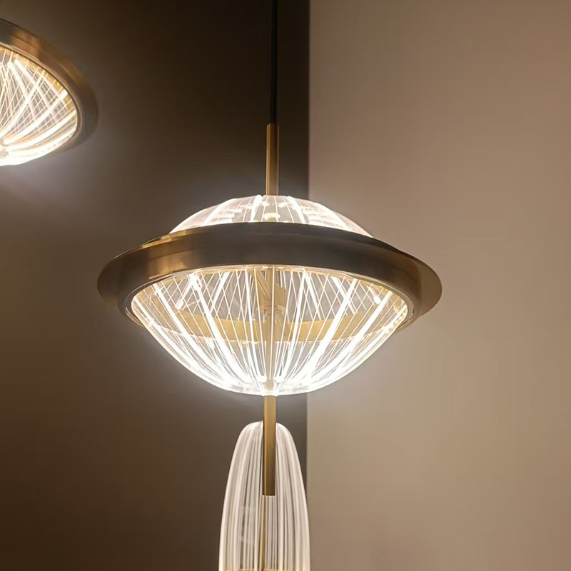 Modern Acrylic Hanging Lighting Living Room Interior Decoration LED Pendant Light