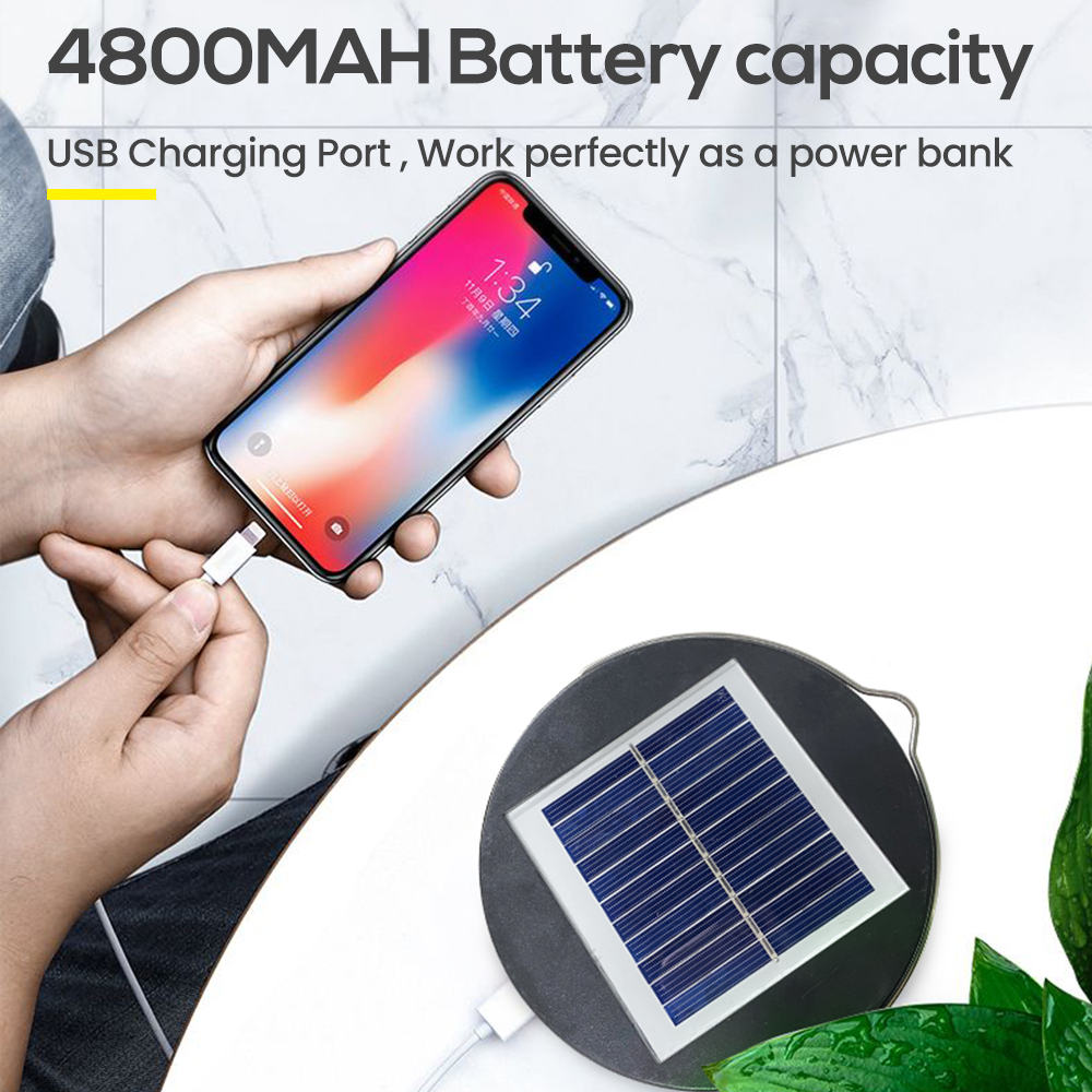 NEW Waterproof Outdoor Solar Camping Light Bulb Lantern Solar Powered Battery USB Rechargeable Portable Handheld Emergency Light