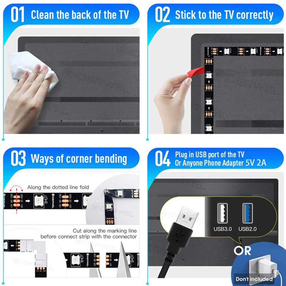 5050 Rgb Led Strip Lights Waterproof Flexible Led Strip Lamp for Automobile