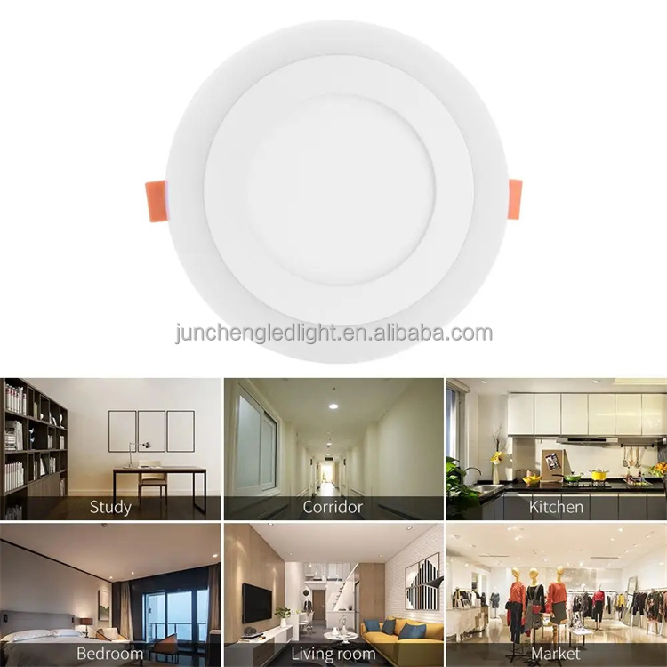Ultra-slim Round Led Panel Light Double Color