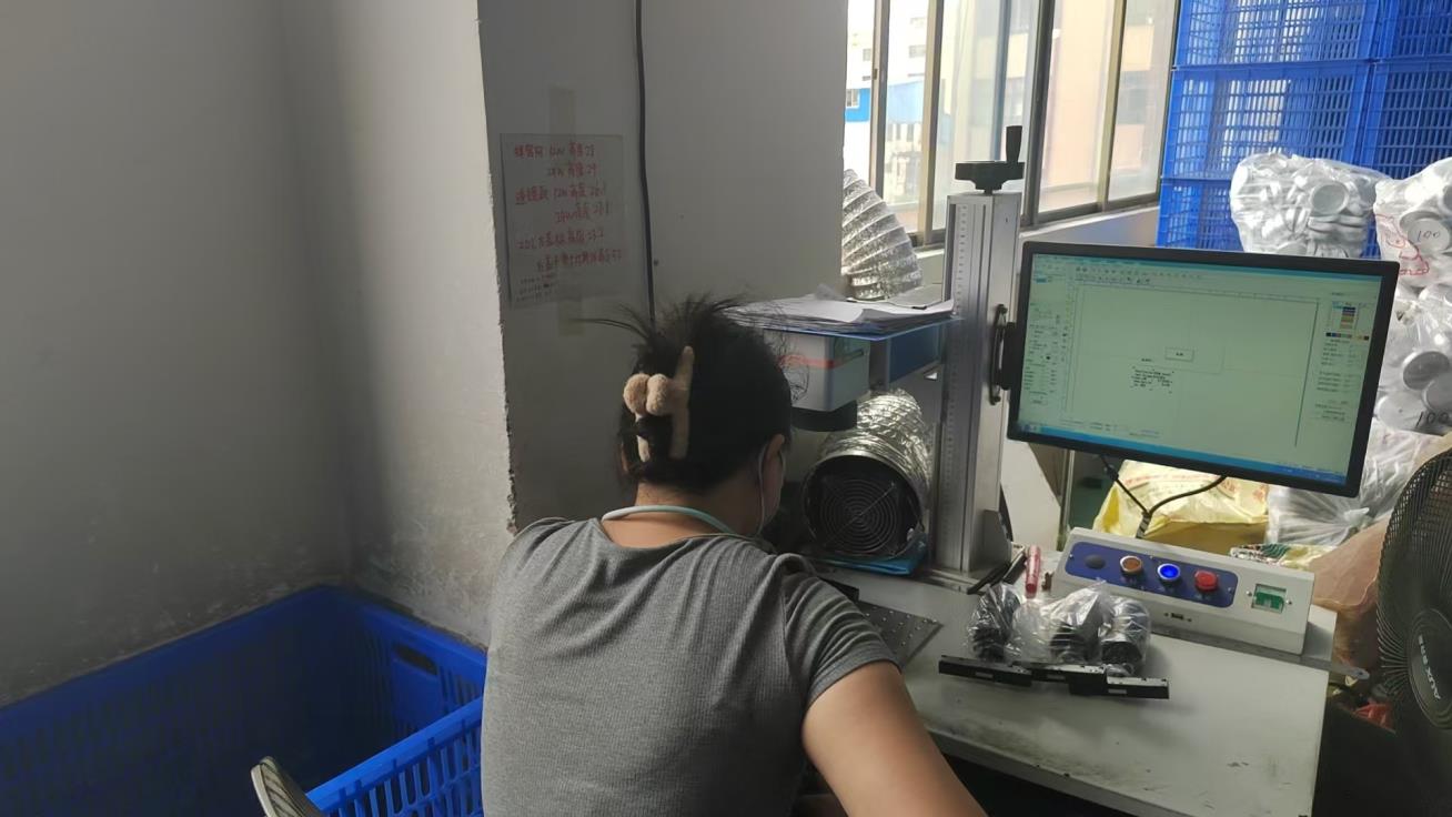 Product serial number marking and QR code labeling at Pina Light factory