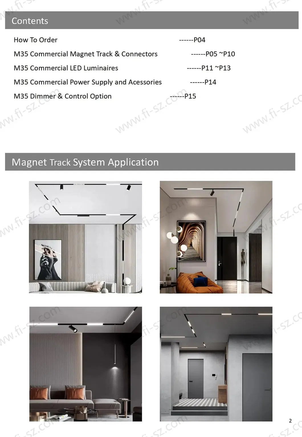 Indoor Zoom Dimmable Beam Angle Focus Magnetic LED Track Lighting System