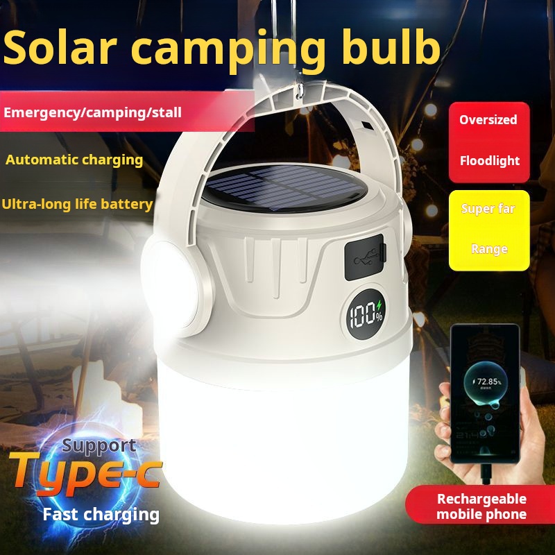 XINSITE Hot Sale Rechargeable LED Camping Light Bulb Portable White Body ROHS Certified Emergency Mobile Tent Light for Camping