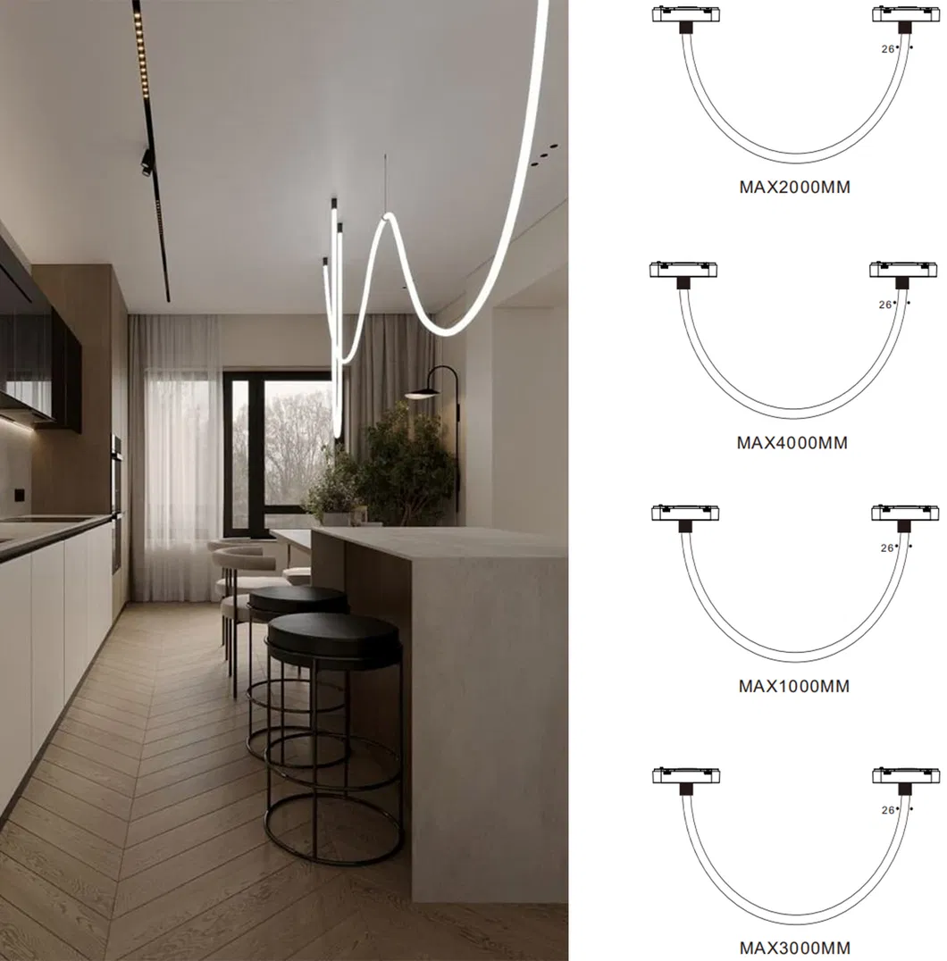 Hot Sale Modern Show Room Lights Design LED Spotlight Magnetic Track Lighting