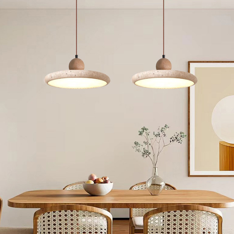New Design Home Decoration Lighting Wabi Sabi Retro Natural Travetine Art Hanging Light for Kitchen Bedside LED Pendant Lamp (ZY-HDS003)