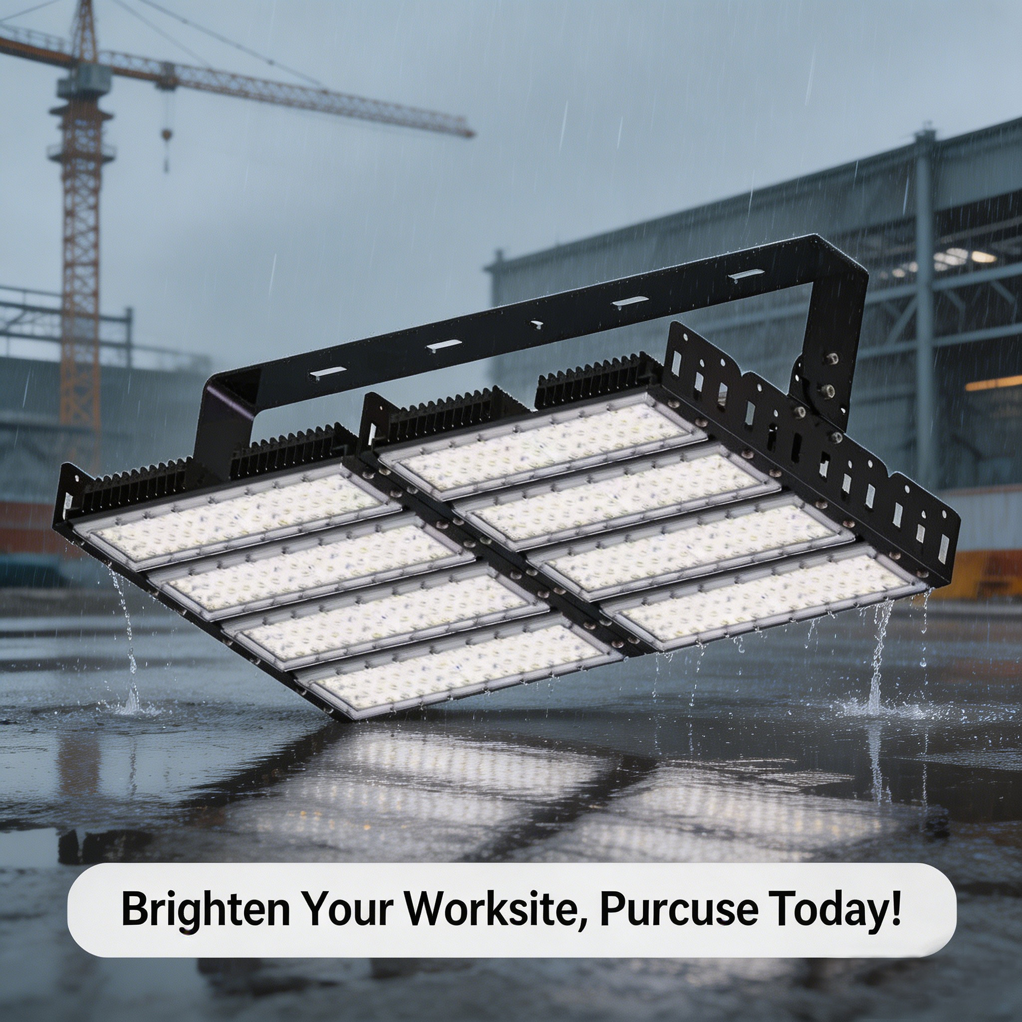 High-Pole Stadium LED Floodlights Ultra-Bright Warm White Aluminum High-Voltage Module Waterproof IP66 Tunnel Lighting