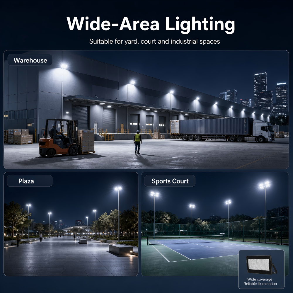 Outdoor IP65 High Mast Flood Light 240W-480W Bridgelux SMD Die-casting Aluminum 5-Year Warranty Sports Stadiums ROHS Certified