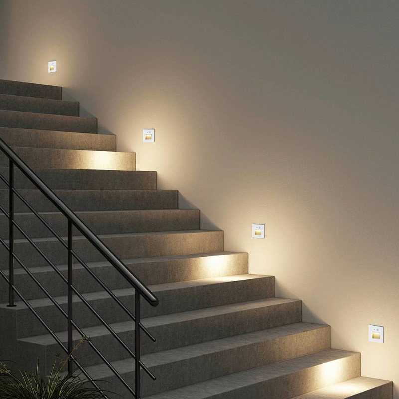 Induction Motion Led Step Staircase Light Stairs Peel Led Wall Light Lamp Recessed Hidden Step Light Led With Motion Sensor